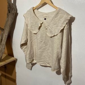 Universal Thread Sweatshirt with Ruffle Collar Detail NWT